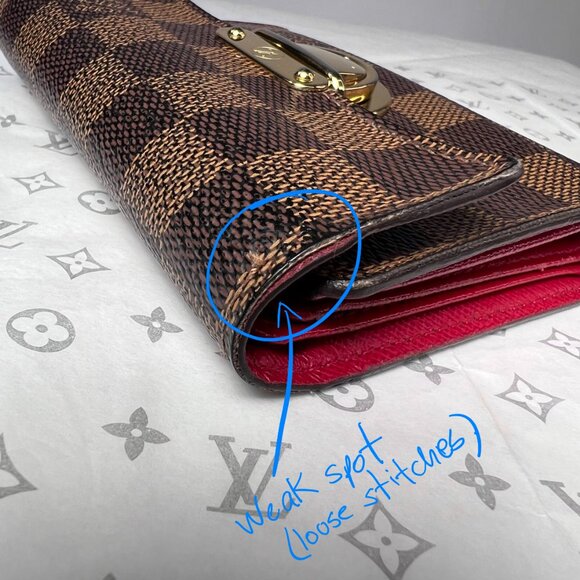 VTG LOUIS VUITTON Portefeuil Koala Ebene Brown Trifold Wallet Brown - Picture 12 of 15